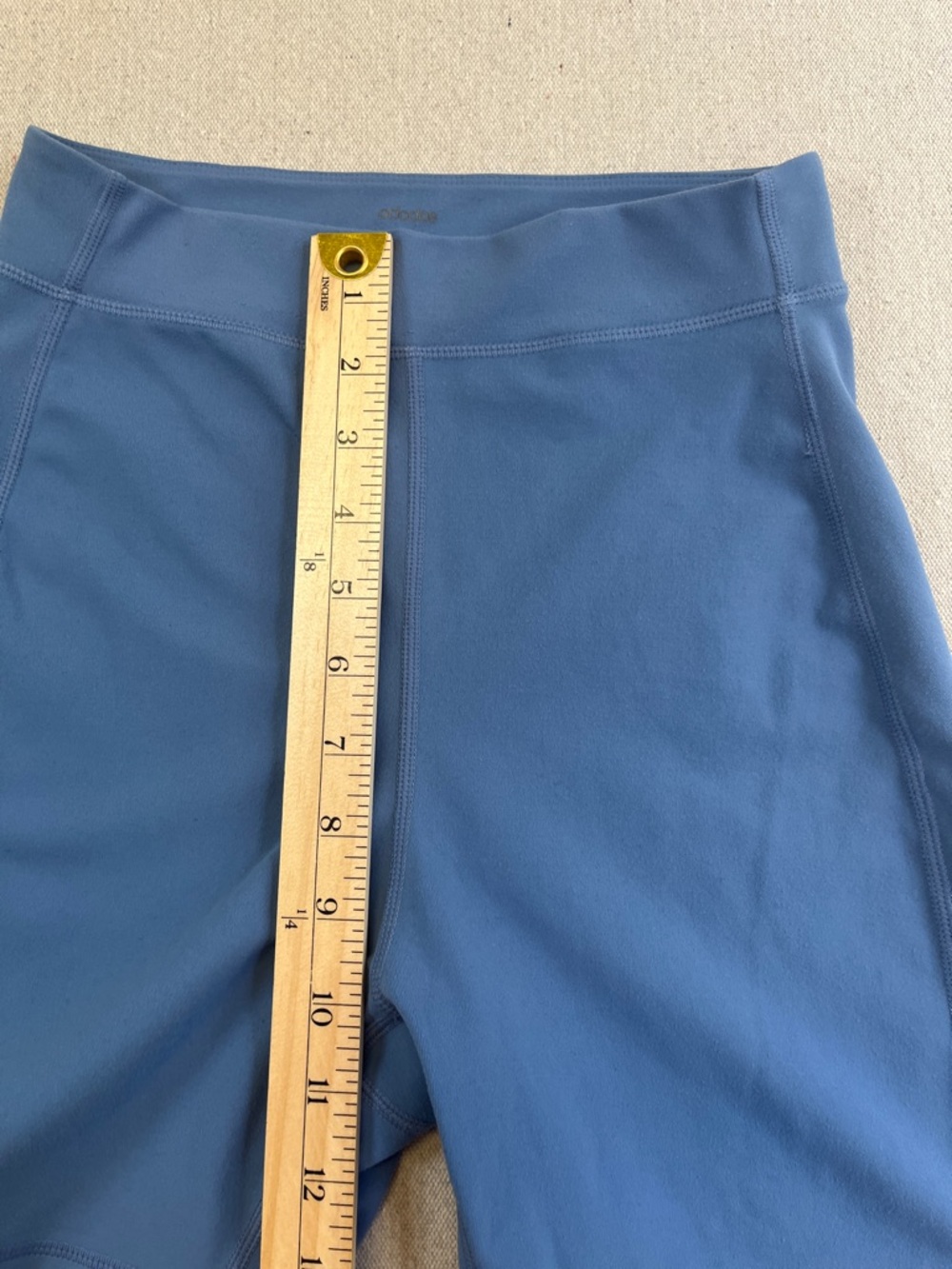ODODOS Blue High Waisted Biker Shorts Women’s Size S Stretch Athletic - Picture 6 of 12